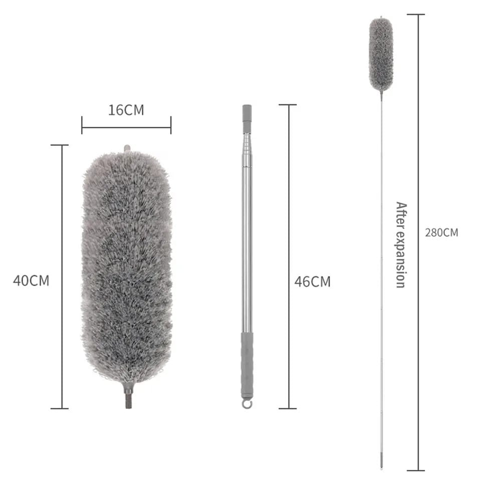 SmarterCartly™ Microfiber Extendable Duster – Long Handle Flexible Cleaning Brush for High Ceiling Fans & Furniture