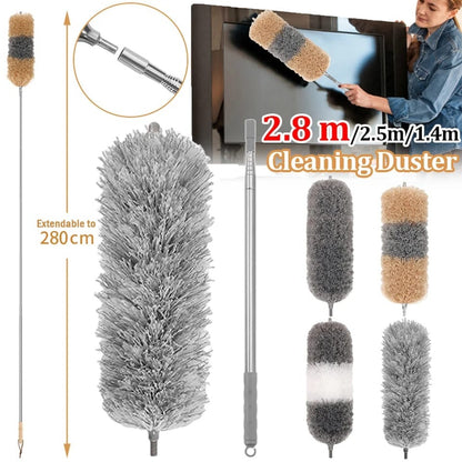 SmarterCartly™ Microfiber Extendable Duster – Long Handle Flexible Cleaning Brush for High Ceiling Fans & Furniture