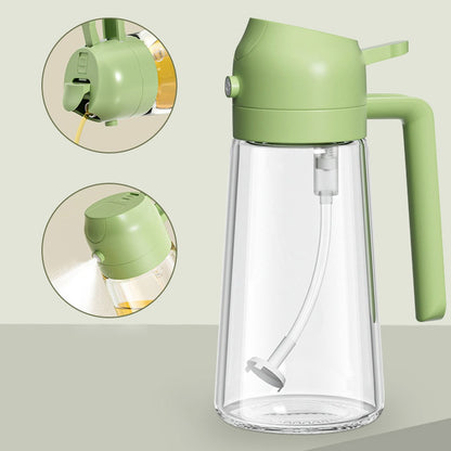 2-in-1 Glass Oil Dispenser & Vinegar Sprayer – Leak-Proof Kitchen Oil Bottle