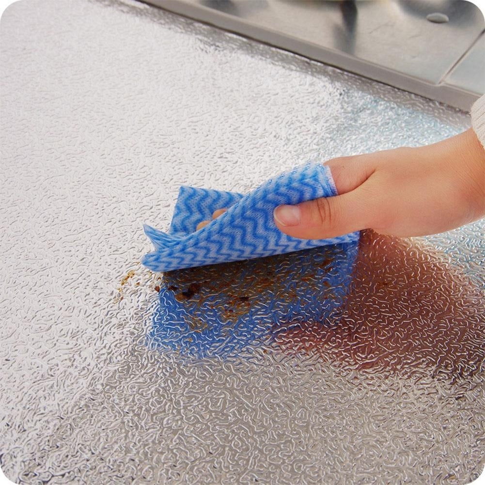 SmarterCartly™ Self-Adhesive Aluminum Foil Sticker – Oil-Proof & Waterproof Kitchen Wall & Cabinet Protector