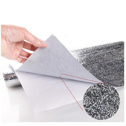 SmarterCartly™ Self-Adhesive Aluminum Foil Sticker – Oil-Proof & Waterproof Kitchen Wall & Cabinet Protector