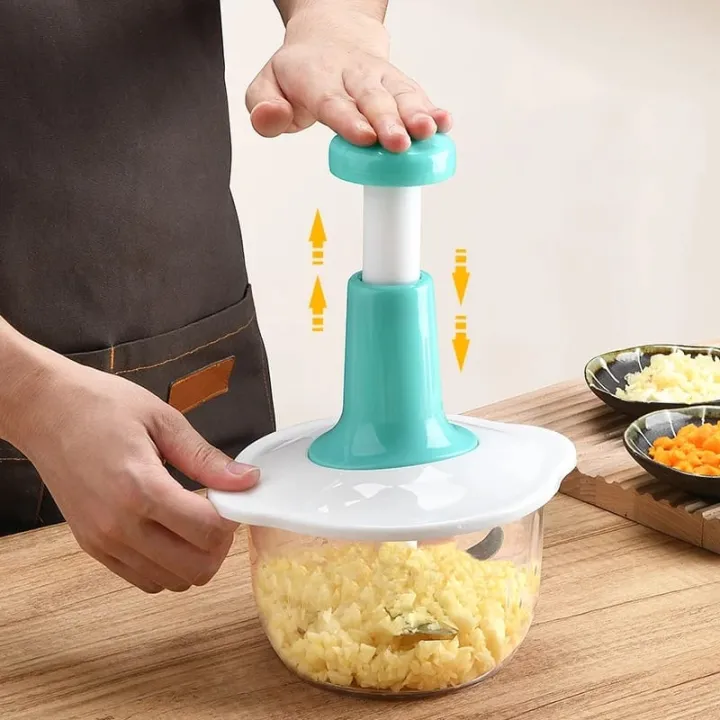 SmarterCartly™ Multifunction Hand Food Chopper – Manual Vegetable & Meat Grinder with Sharp Stainless Steel Blades