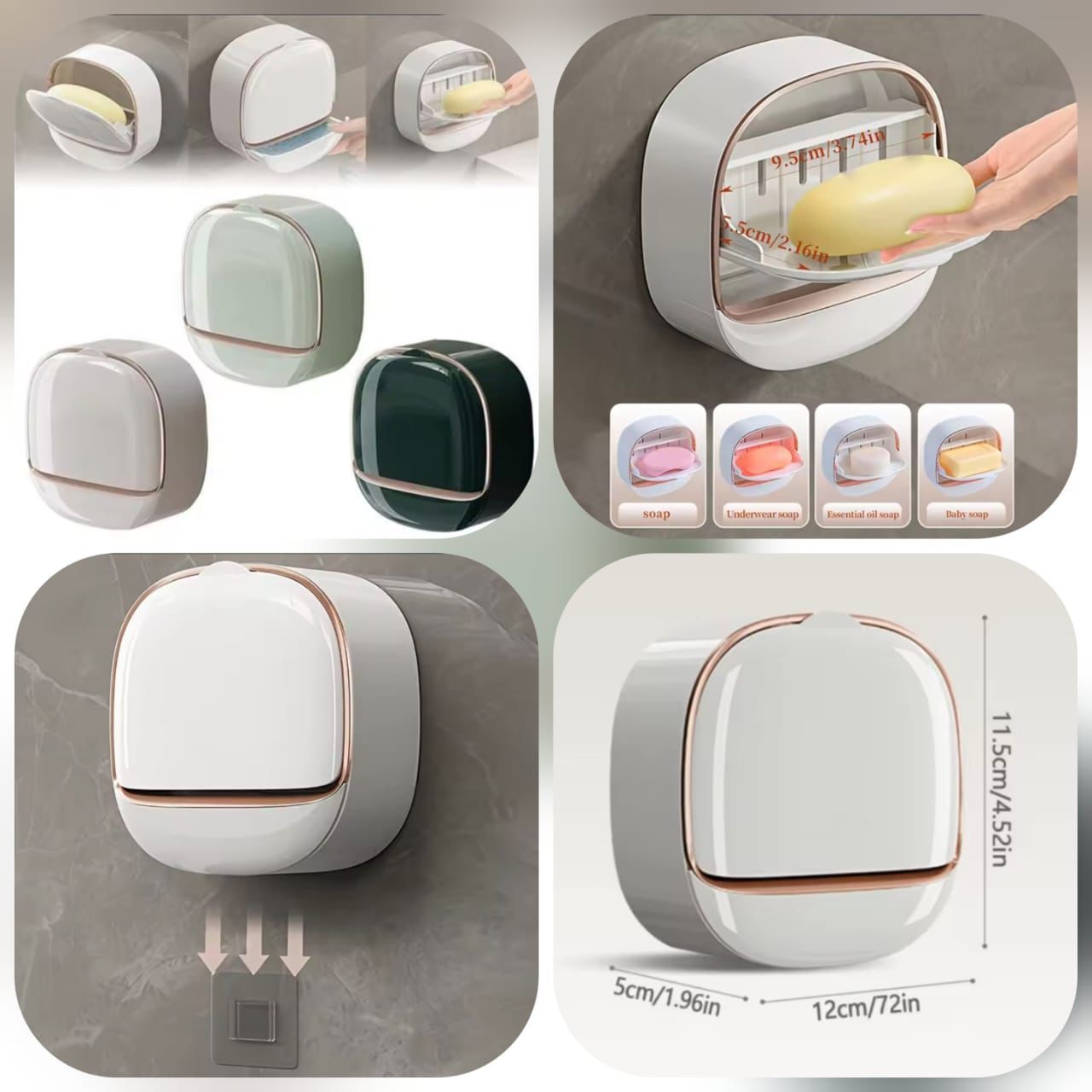 Premium Wall-Mounted Luxury Soap Holder - Punch-Free & Elegant Design