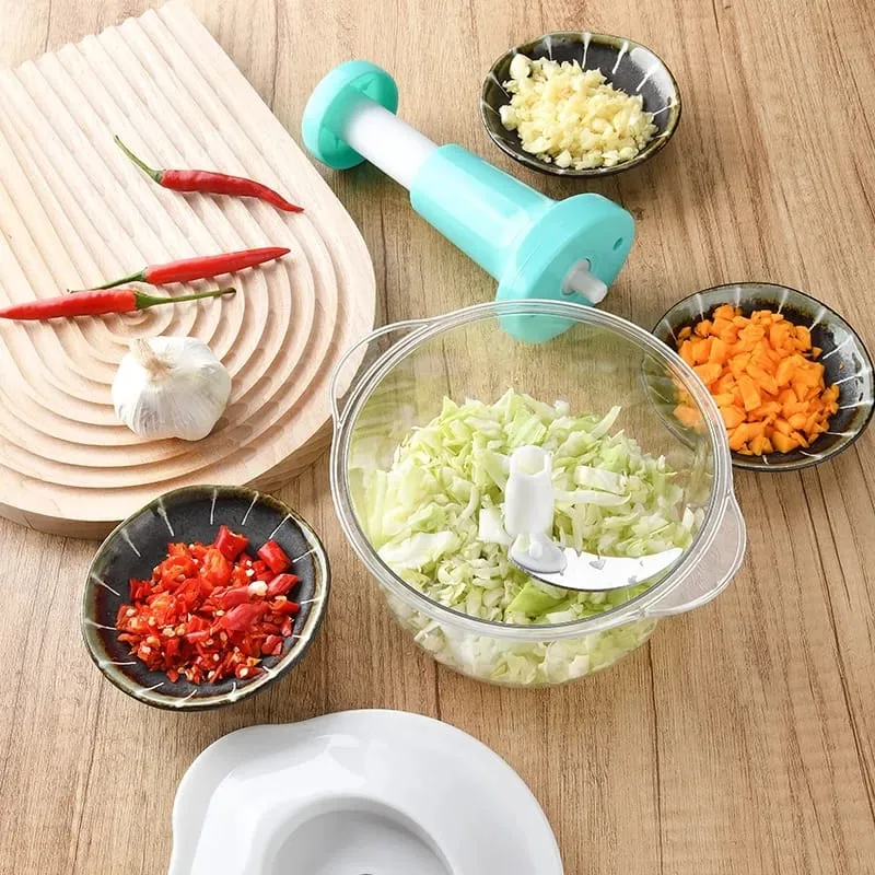 SmarterCartly™ Multifunction Hand Food Chopper – Manual Vegetable & Meat Grinder with Sharp Stainless Steel Blades