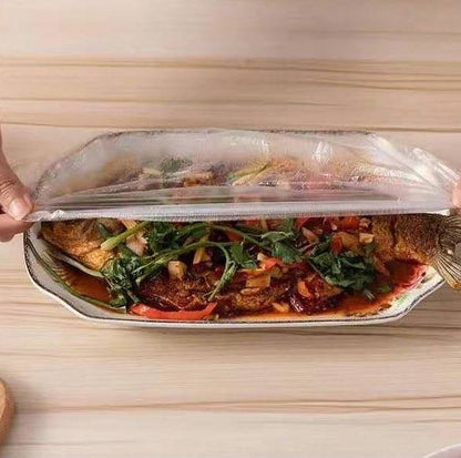 SmarterCartly™ 100Pcs Disposable Food Covers – Elastic Reusable Fresh-Keeping Bags for Bowls & Plates